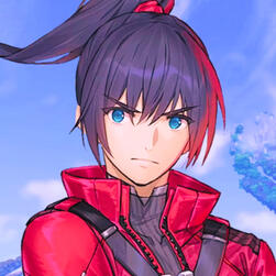 mio from xenoblade, a gray haired catgirl, yells