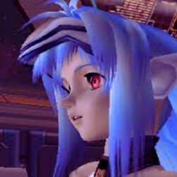 mio from xenoblade, a gray haired catgirl, yells